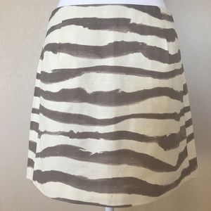 J. Crew Zebra Print Mini Skirt Size 4
